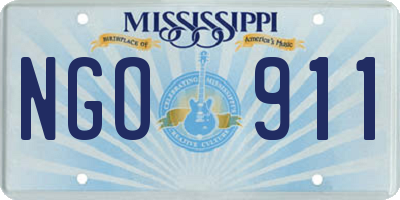MS license plate NGO911