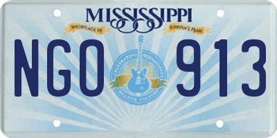 MS license plate NGO913