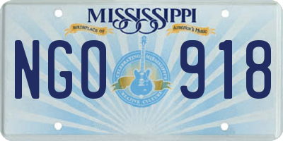 MS license plate NGO918