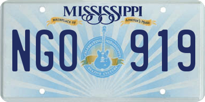 MS license plate NGO919