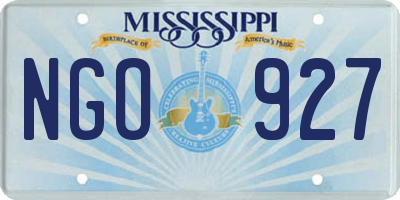 MS license plate NGO927