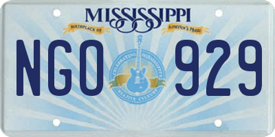 MS license plate NGO929