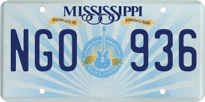MS license plate NGO936