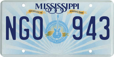 MS license plate NGO943