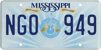 MS license plate NGO949