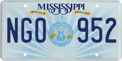 MS license plate NGO952