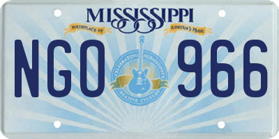 MS license plate NGO966