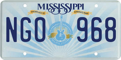 MS license plate NGO968