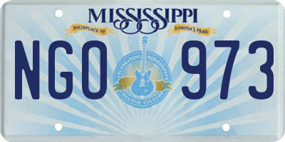 MS license plate NGO973