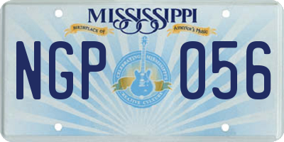 MS license plate NGP056