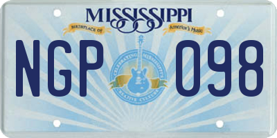 MS license plate NGP098