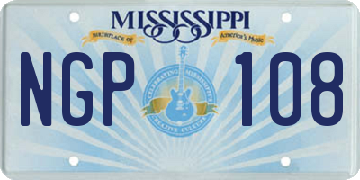 MS license plate NGP108