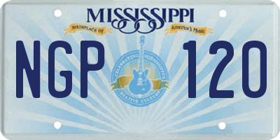 MS license plate NGP120