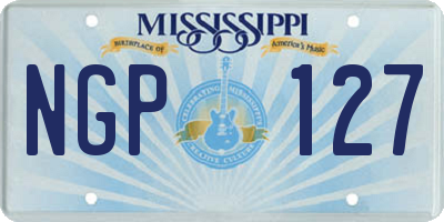 MS license plate NGP127