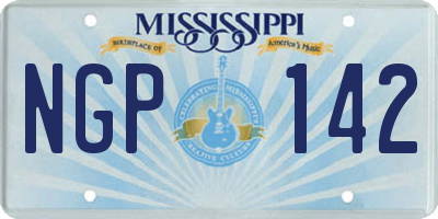 MS license plate NGP142
