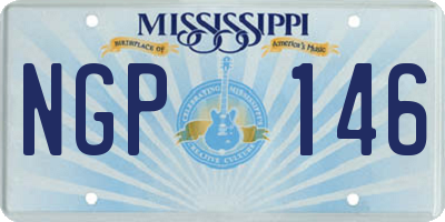 MS license plate NGP146