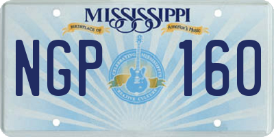 MS license plate NGP160