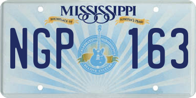 MS license plate NGP163