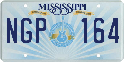 MS license plate NGP164