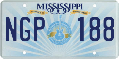 MS license plate NGP188