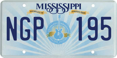 MS license plate NGP195