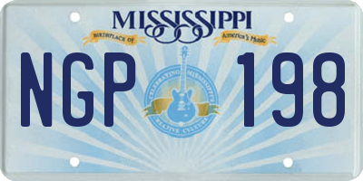 MS license plate NGP198