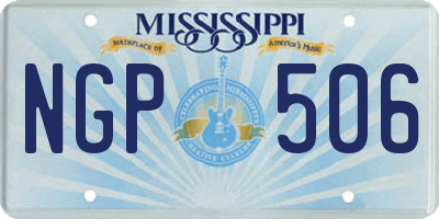 MS license plate NGP506