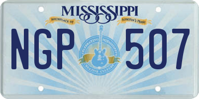 MS license plate NGP507