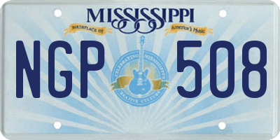 MS license plate NGP508