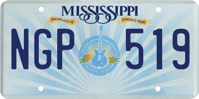 MS license plate NGP519