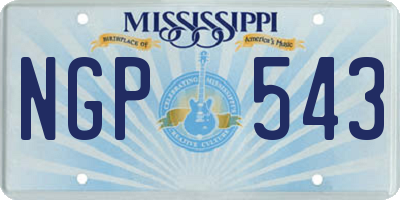 MS license plate NGP543