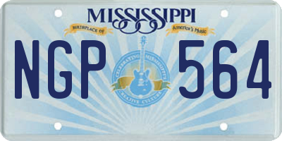 MS license plate NGP564