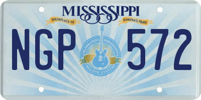 MS license plate NGP572