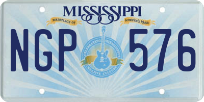 MS license plate NGP576