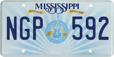 MS license plate NGP592
