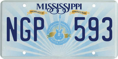 MS license plate NGP593