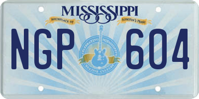 MS license plate NGP604