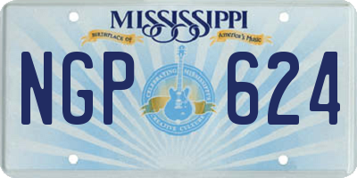 MS license plate NGP624
