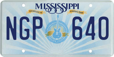 MS license plate NGP640