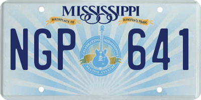 MS license plate NGP641