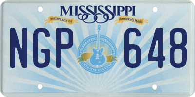 MS license plate NGP648