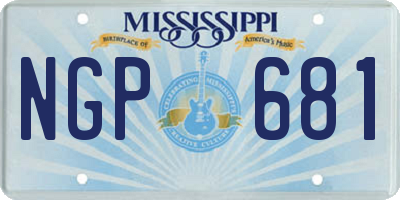 MS license plate NGP681