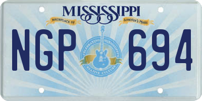 MS license plate NGP694