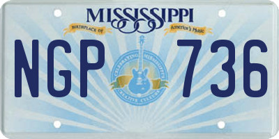 MS license plate NGP736