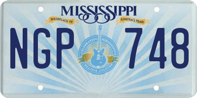 MS license plate NGP748