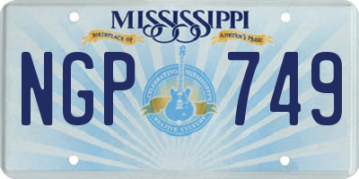 MS license plate NGP749
