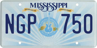 MS license plate NGP750