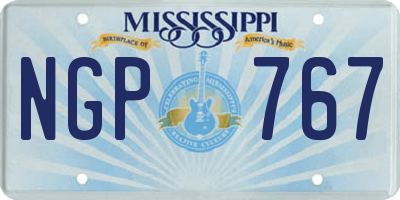 MS license plate NGP767