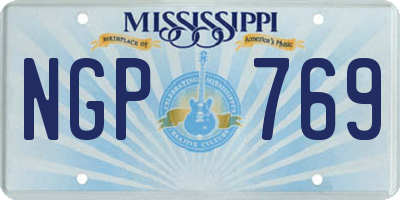 MS license plate NGP769