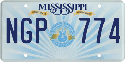 MS license plate NGP774